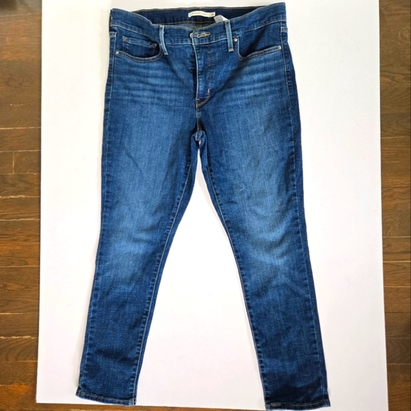 Levi's 311 shaping skinny dark wash denim jeans sz 32 - Picture 1 of 12